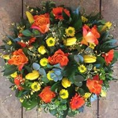 Sunshine Posy - A bright yellow and orange posy, available in several sizes. Sunshine Posy - A bright yellow and orange posy, available in several sizes.