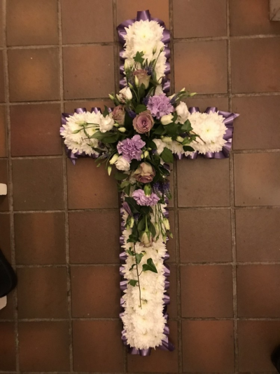 Based Cross - Based cross available in 3 sizes 3ft, 4ft, 5ft.
Colour cluster and ribbon pleating of your choice. Please specify in special instructions.
Red, Yellow, Pink, Purple etc Based Cross - Based cross available in 3 sizes 3ft, 4ft, 5ft.
Colour cluster and ribbon pleating of your choice. Please specify in special instructions.
Red, Yellow, Pink, Purple etc