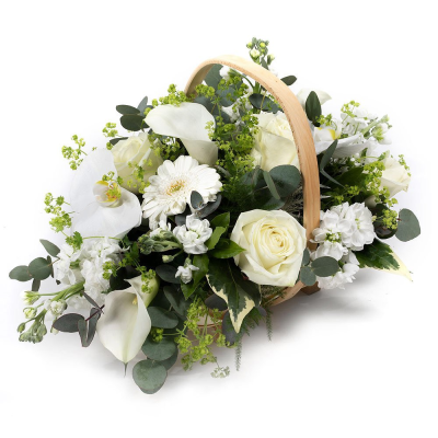 Scented Moonlight - A luxurious basket filled with a selection of the finest blooms, designed in a serene colourway.  Scented Moonlight - A luxurious basket filled with a selection of the finest blooms, designed in a serene colourway.